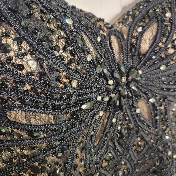 Stunning Homemade Beaded Gown Size S - Picture 5 of 7